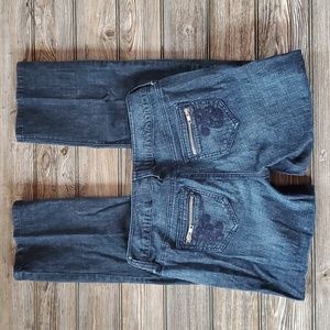 Apt. 9 Embroidered Straight Leg Jeans Blue Size 6